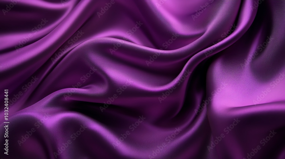dark purple silk fabric with flowing waves, draped elegantly on a velvet backdrop, creates a luxurious and shiny texture dark purple silk fabric with flowing waves, draped elegantly on a velvet backdrop, creates a luxurious and shiny texture