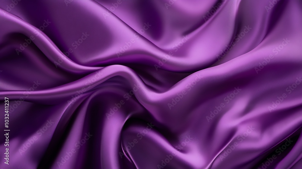 Purple satin backdrop with smooth, flowing curves and a luxurious, silky texture Purple satin backdrop with smooth, flowing curves and a luxurious, silky texture
