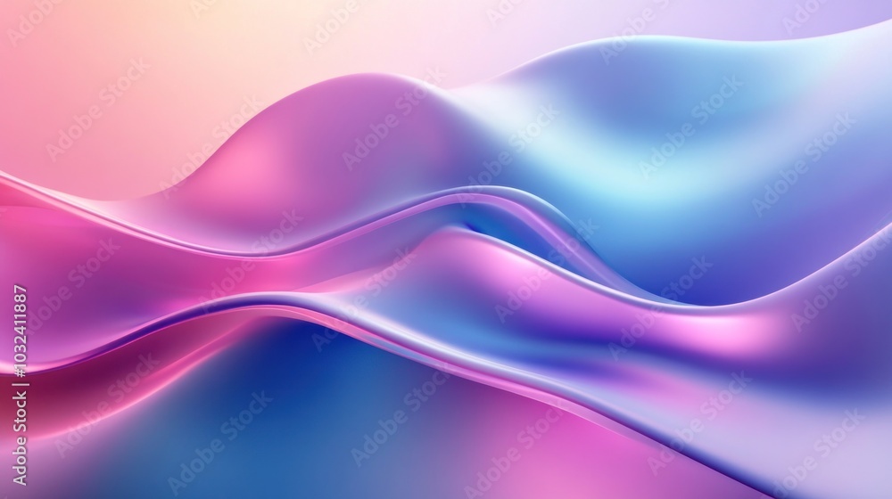 A smooth, flowing abstract design in pink and blue hues, evoking a sense of calm. A smooth, flowing abstract design in pink and blue hues, evoking a sense of calm.