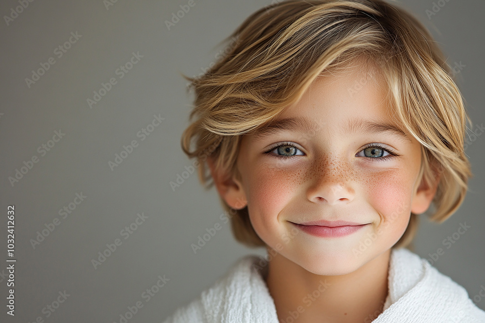 portrait of an white little boy with a smile portrait of an white little boy with a smile