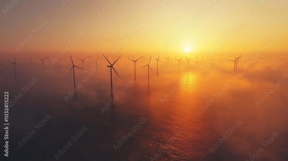 Obraz premium renewable energy, clean technology, symbolizing sustainable energy, environmental harmony.