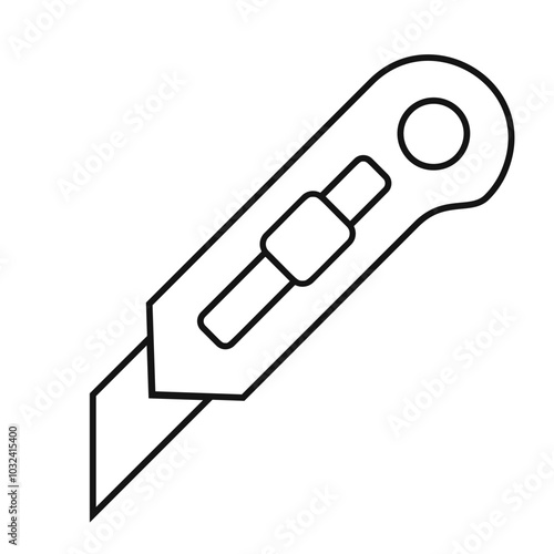 Obraz na płótnie Utility knife vector line icon w salonie