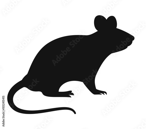 Obraz na płótnie Mouse vector silhouette icon w salonie