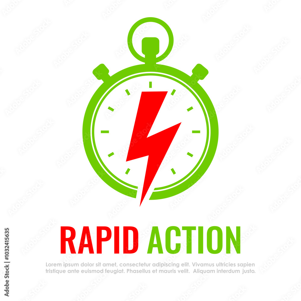 Rapid action vector icon