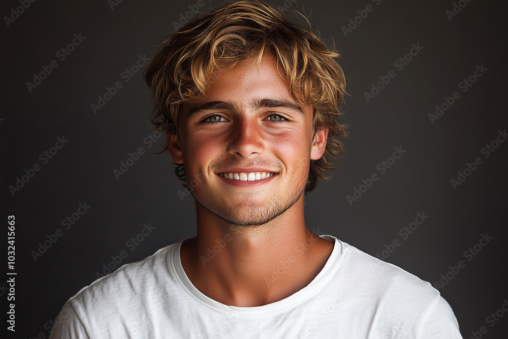 Portrait of smiling white cute teenage boy Portrait of smiling white cute teenage boy