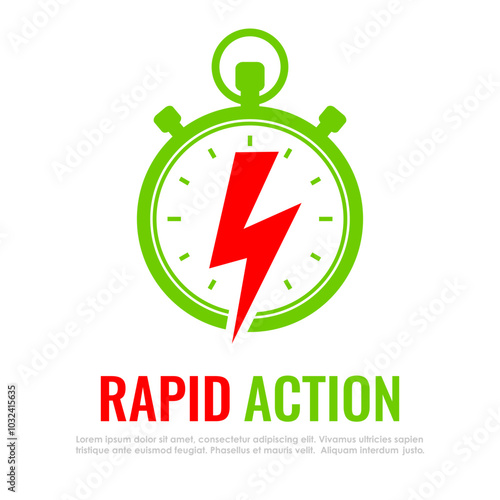 Obraz na płótnie Rapid action vector icon w salonie