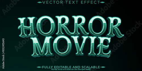 Halloween monster text effect, editable horror and scary text style