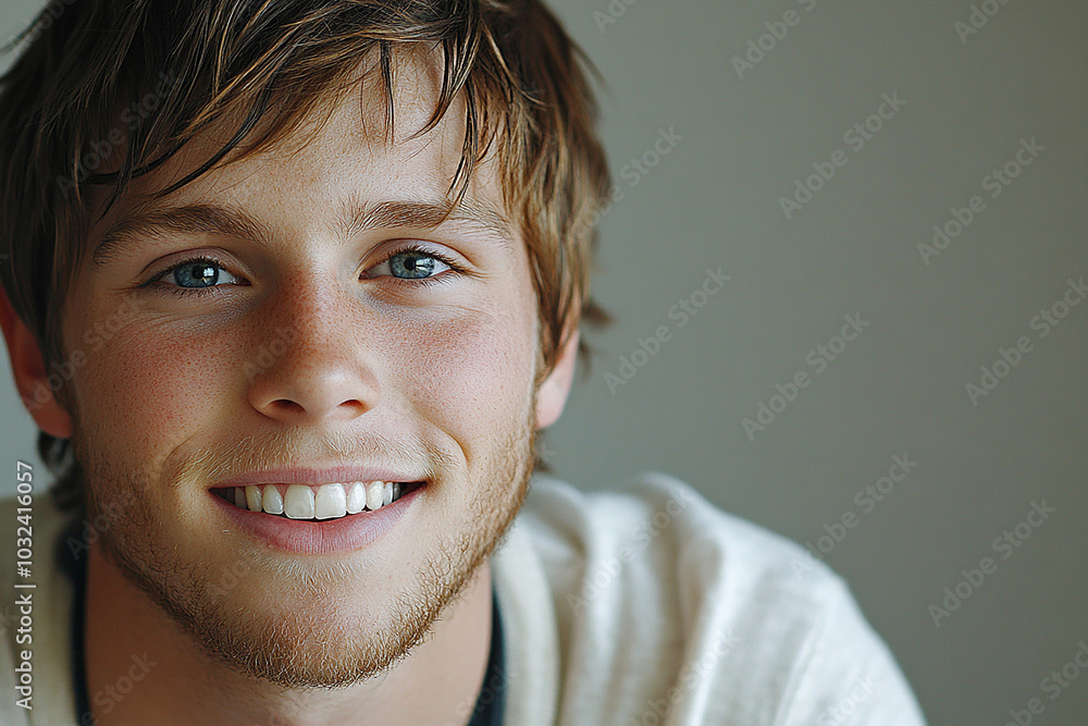 Portrait of smiling white cute teenage boy Portrait of smiling white cute teenage boy