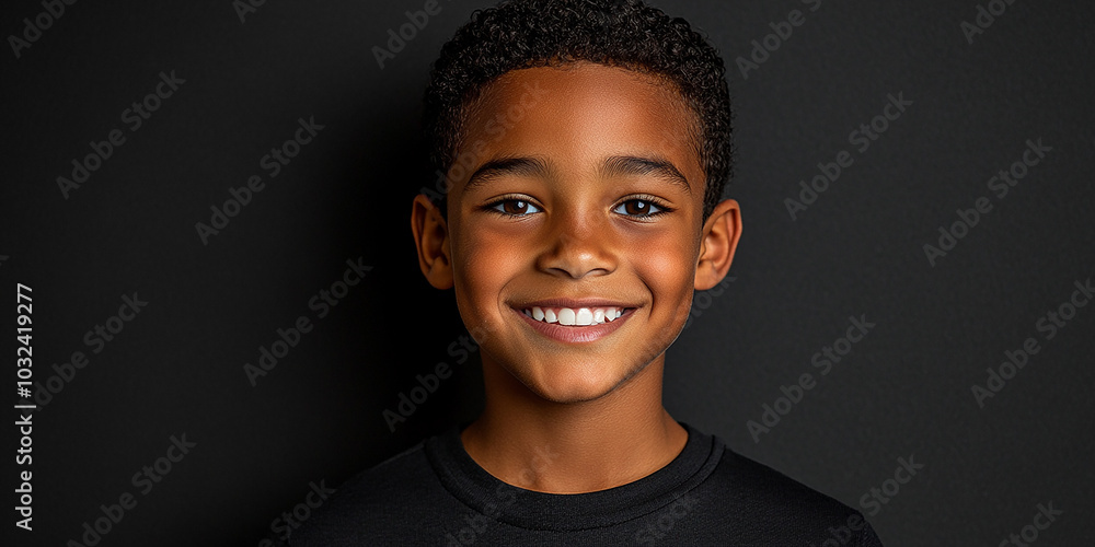 Black teenager boy on a studio background Black teenager boy on a studio background