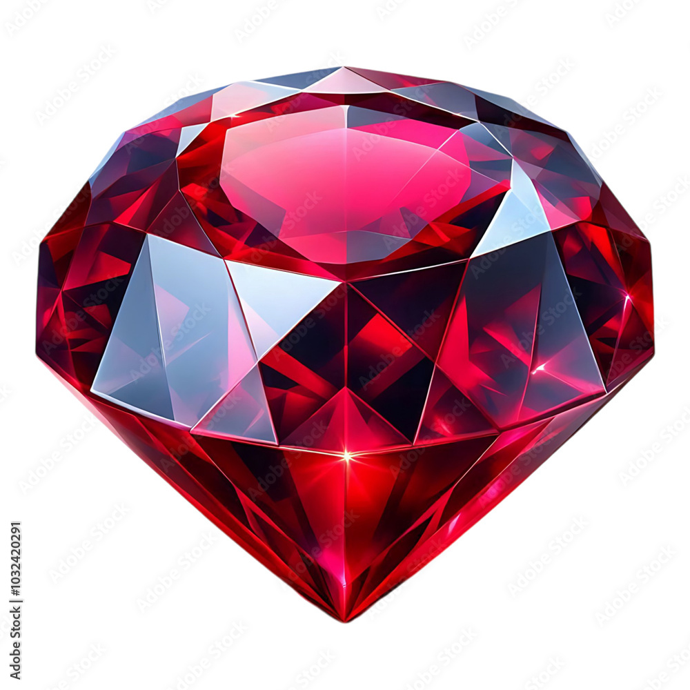 Shiny Red Ruby Gem Shiny Red Ruby Gem
