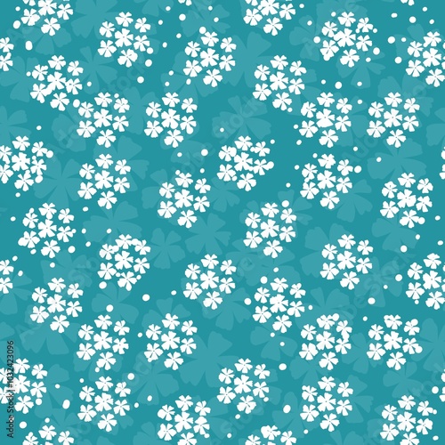 seamless pattern with flowers on a light blue background for wrapping paper, scrapbooking, textile, packaging.