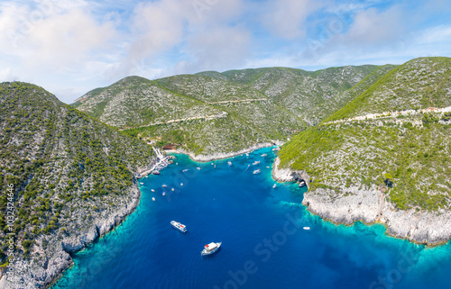 Landscape with Porto Vromi, Zakynthos islands, Greece