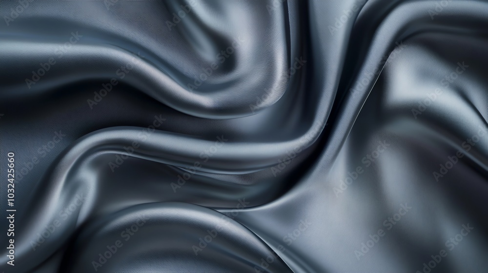 Black satin fabric, rippled and smooth, a luxurious backdrop for elegant fashion displays Black satin fabric, rippled and smooth, a luxurious backdrop for elegant fashion displays