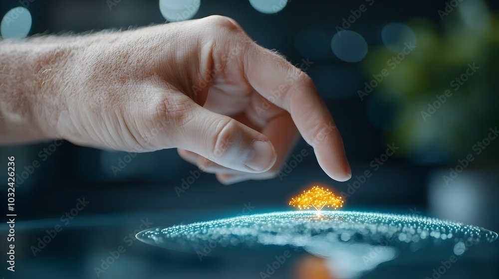 Hand navigating a holographic 3D globe symbolizing the seamless access and flow of worldwide data and information in the digital age Hand navigating a holographic 3D globe symbolizing the seamless access and flow of worldwide data and information in the digital age