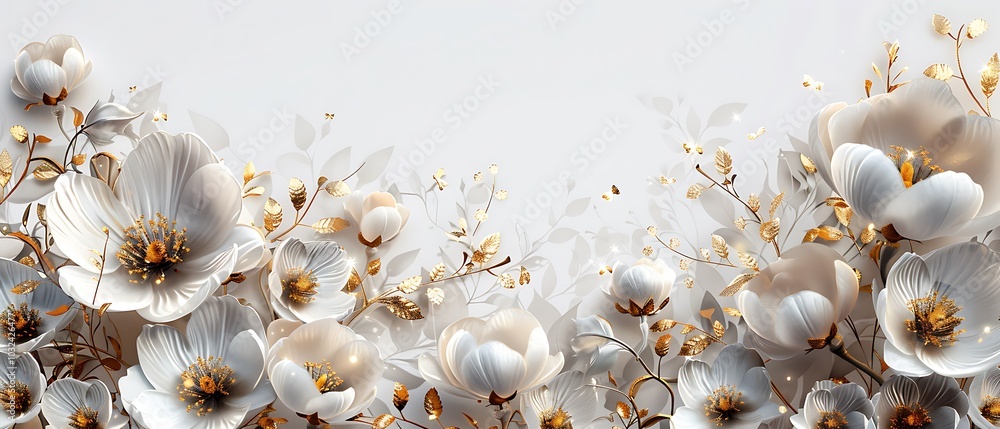 Fototapeta premium Elegant Watercolor Floral Arrangement for Decoration