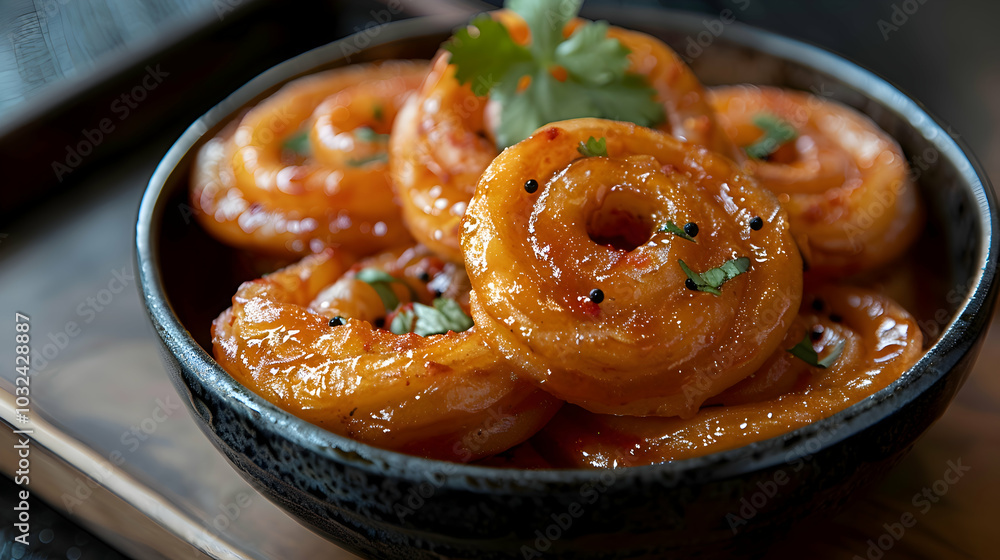 Spicy jalebi rabri with a hint of chili powder Spicy jalebi rabri with a hint of chili powder