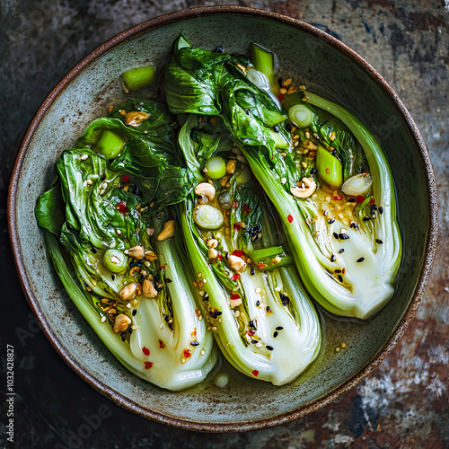 Pak Choi als vegetarisches Gericht