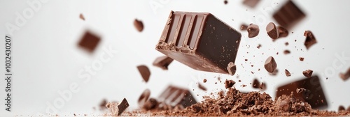 flying choco on white background photo