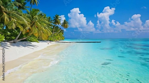 Tropical beach innthe maldives photo