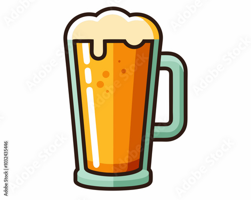 beer glass vector art,Beer glasses vector illustration