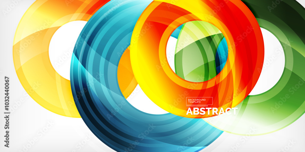 Bright colorful circles with light effects. Abstract background Bright colorful circles with light effects. Abstract background