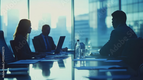 A meeting discussing transport regulations with government officials and transportation professionals in a conference room filled with documents