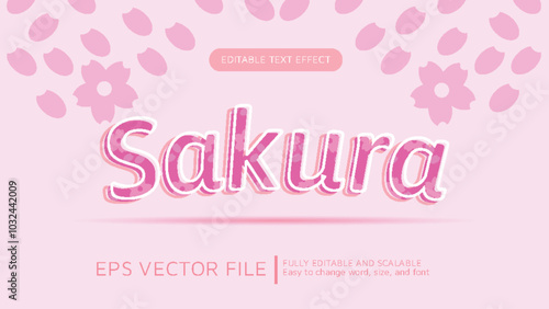 Editable Text Effect with Sakura Style