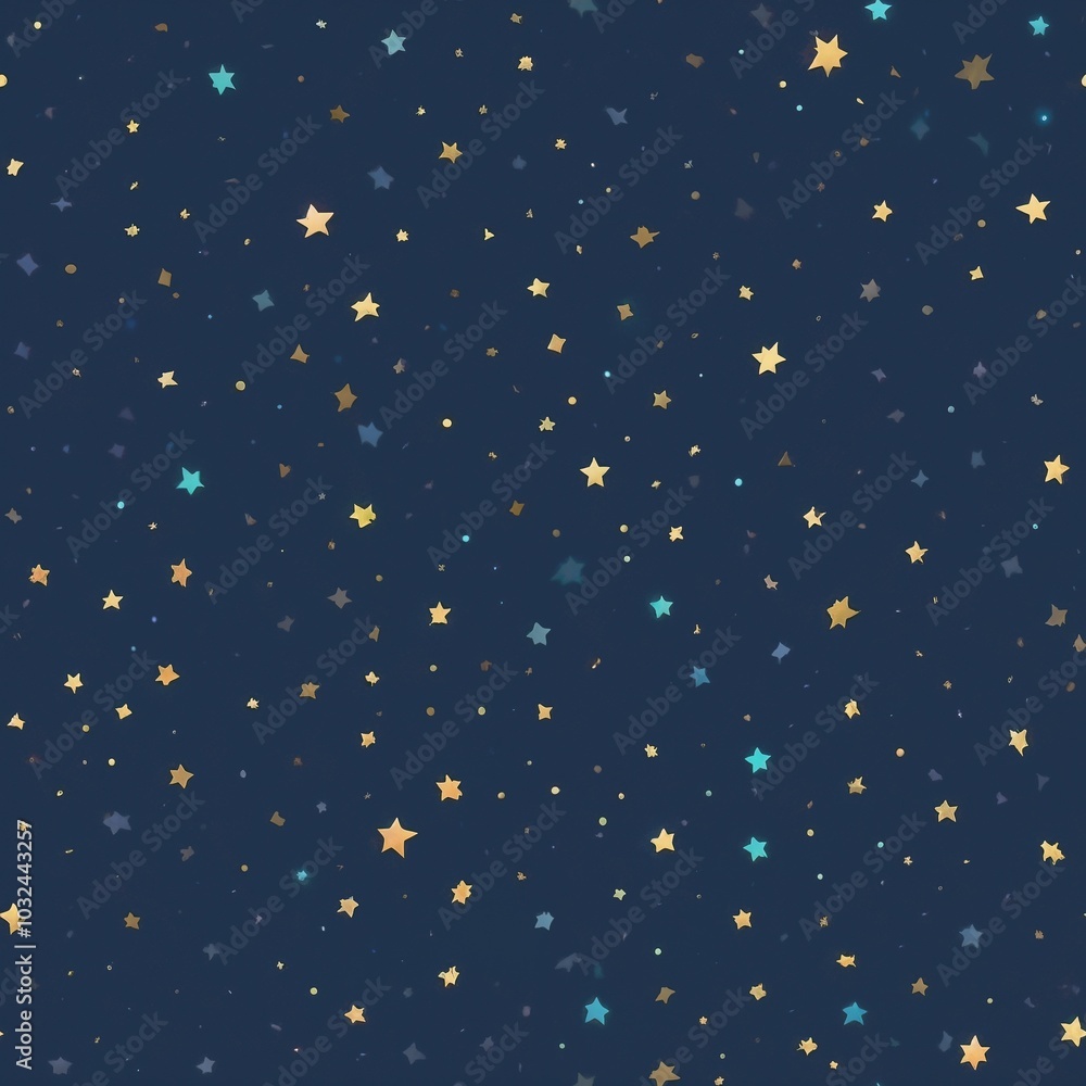 Navy blue background with shimmering stars and sparkling accents for festive designs Navy blue background with shimmering stars and sparkling accents for festive designs