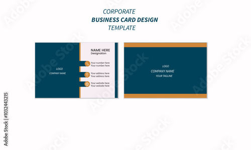 Double sided business card template modern and clean style
