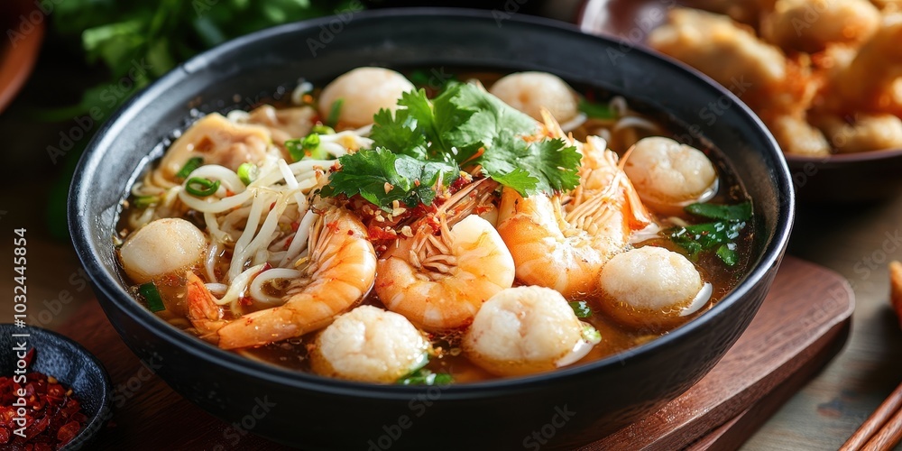 Thai Seafood Noodle Soup with Shrimp and Herbs Thai Seafood Noodle Soup with Shrimp and Herbs