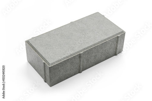 Obraz na płótnie Grey concrete pavement brick isolated - 3d rendering w salonie