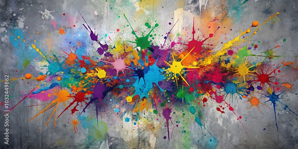 A vibrant symphony of color erupts across a textured canvas, a kaleidoscope of splashes and splatters in an abstract expression of unrestrained creativity. A vibrant symphony of color erupts across a textured canvas, a kaleidoscope of splashes and splatters in an abstract expression of unrestrained creativity.