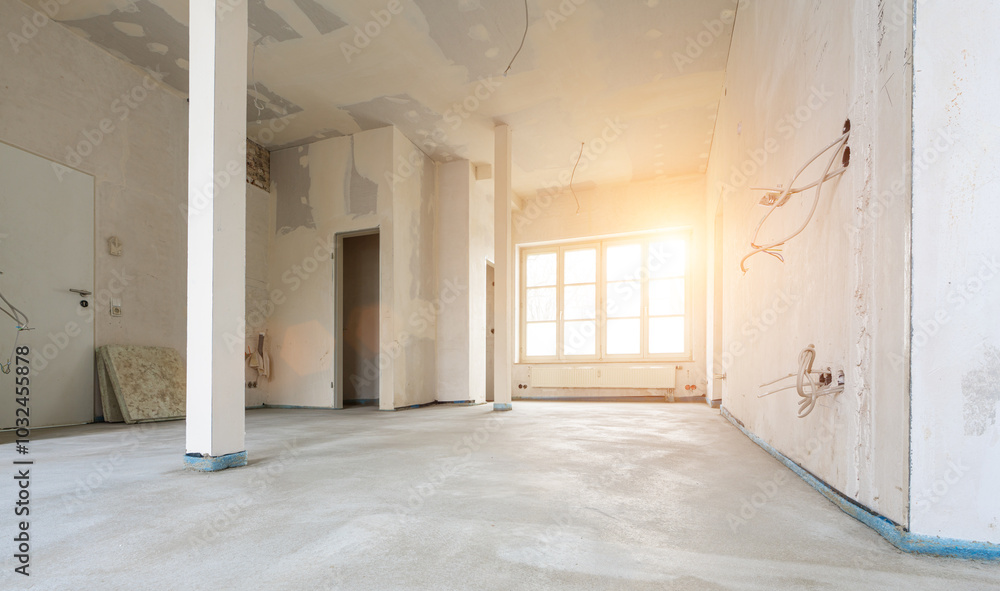 rebuilding an Old real estate apartment, prepared and ready for renovate