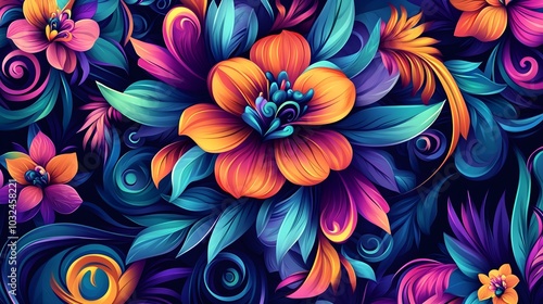 Vibrant Floral Pattern