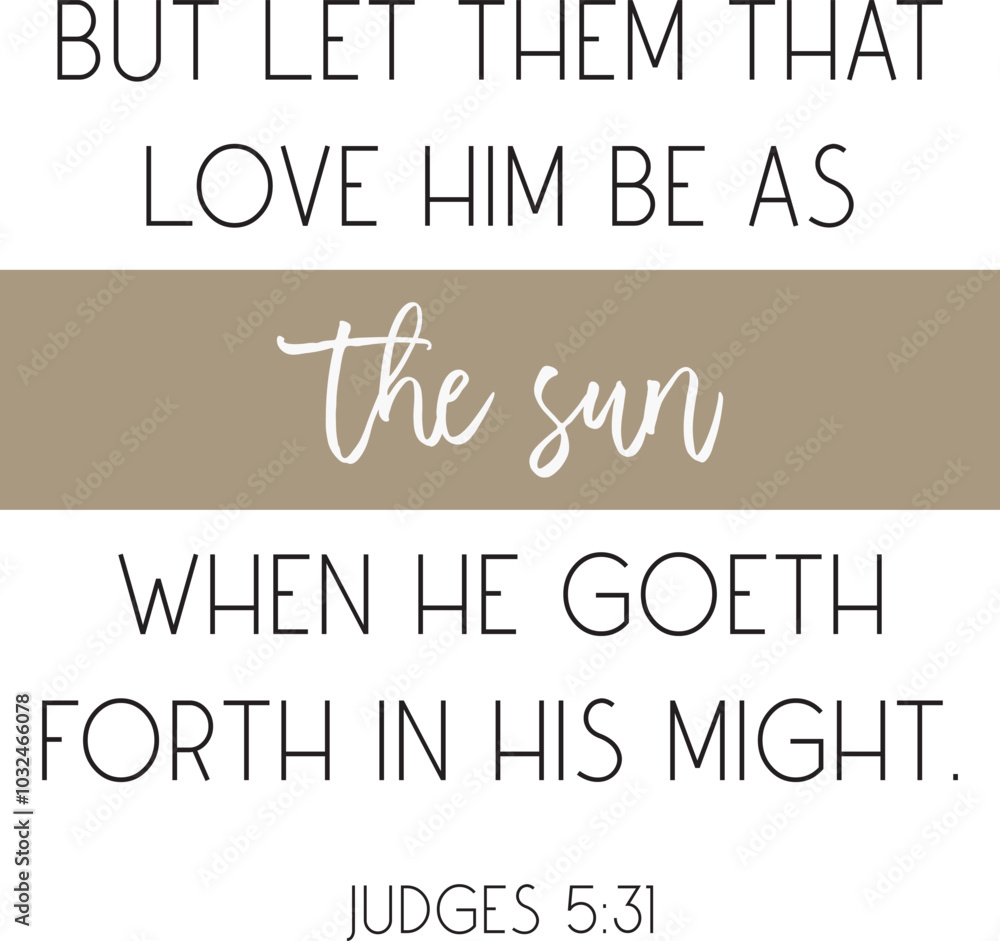 Fototapeta premium Encouraging Bible Verse Wall Art, Christian biblical poster, vector illustration