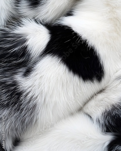 Black and White Fur Texture