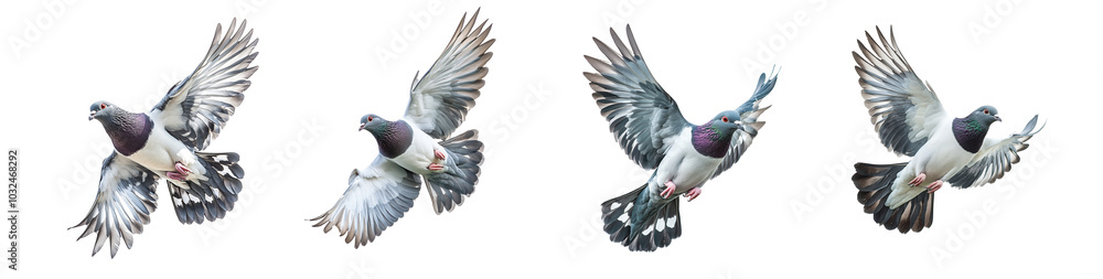 Naklejka premium birds are flying in the air one is white and the other is a black one