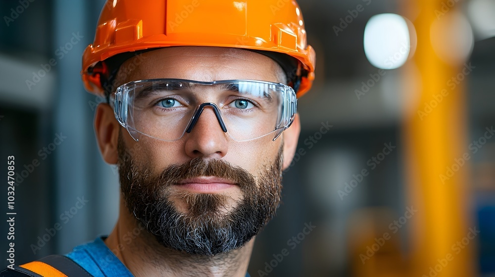 Male engineer in a factory workspace conducting control inspection and evaluation of industrial machinery and manufacturing processes Male engineer in a factory workspace conducting control inspection and evaluation of industrial machinery and manufacturing processes