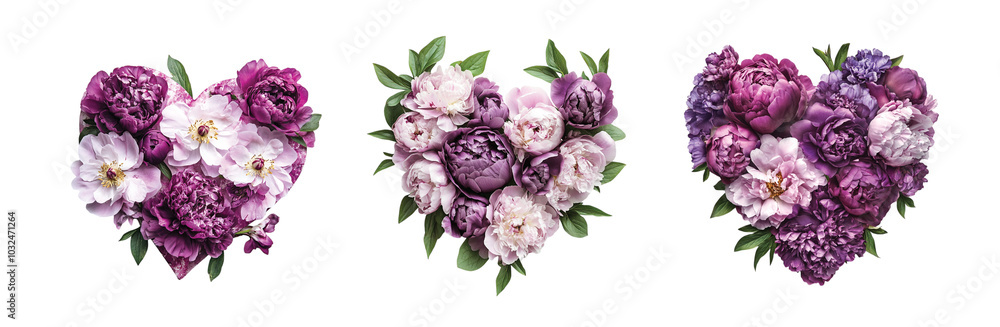 Fototapeta premium a bouquet of flowers from the heart