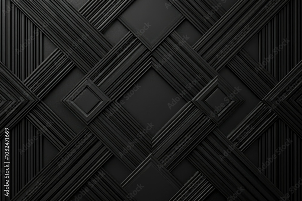 Abstract Black and White Geometric Pattern with Intersecting Lines Abstract Black and White Geometric Pattern with Intersecting Lines