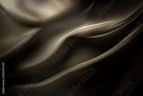 Abstract Close-Up of a Smooth, Wavy, Dark, Textured Surface