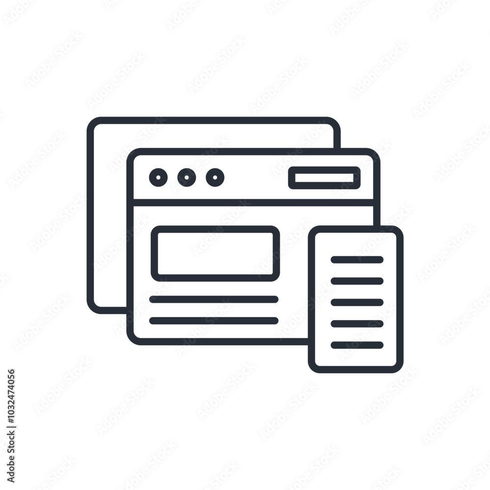 responsive design icon. vector.Editable stroke.linear style sign for use web design,logo.Symbol illustration. responsive design icon. vector.Editable stroke.linear style sign for use web design,logo.Symbol illustration.