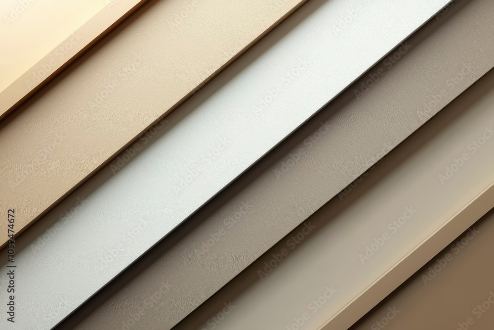 Fototapeta premium Abstract Diagonal Pattern of Textured Beige, Gray, and White Surfaces