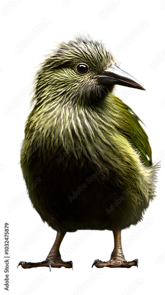 Fototapeta premium Kiwi Bird on Transparent PNG Background, Photo Realistic, Wallpaper, Cover and Screen for Smartphone, PC, Laptop, Transparent PNG