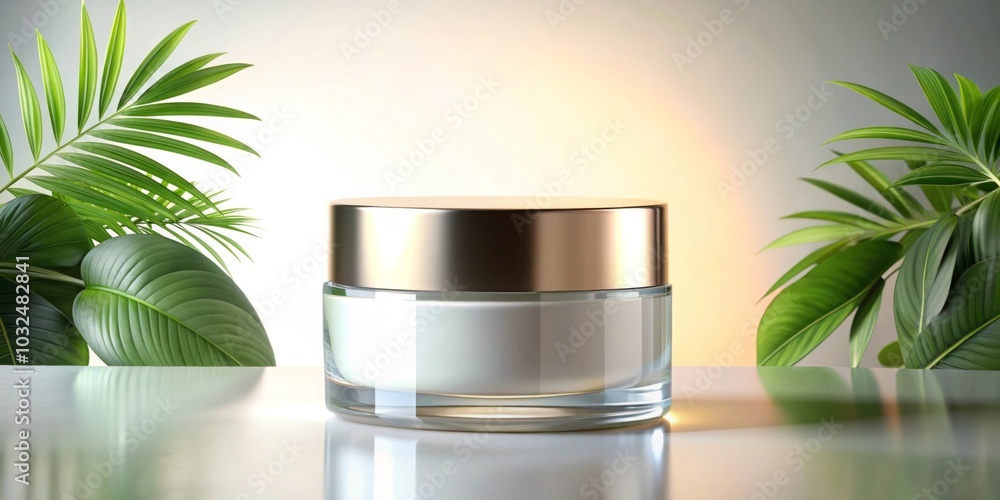 Skincare and cosmetology branding identity template for text and design. Unbranded white plastic jar for cosmetics products vertical mockup Skincare and cosmetology branding identity template for text and design. Unbranded white plastic jar for cosmetics products vertical mockup
