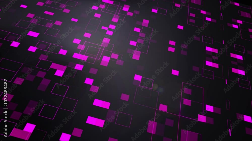 Abstract digital gradient animation background.purple and black color Science background. Technological background. Matrix. Binary Code. Abstract digital gradient animation background.purple and black color Science background. Technological background. Matrix. Binary Code.