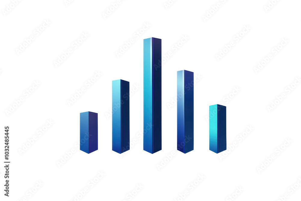 Abstract blue 3D bar graph illustrating business growth, data analytics, and financial strategy on a dark background. Abstract blue 3D bar graph illustrating business growth, data analytics, and financial strategy on a dark background.