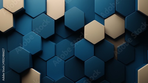 Geometric hexagon pattern vector illustration for abstract background design