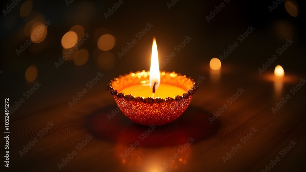 Artificially crafted candle for Diwali celebration using generative AI software. Artificially crafted candle for Diwali celebration using generative AI software.