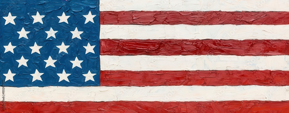 Fototapeta premium American flag design, white isolate background